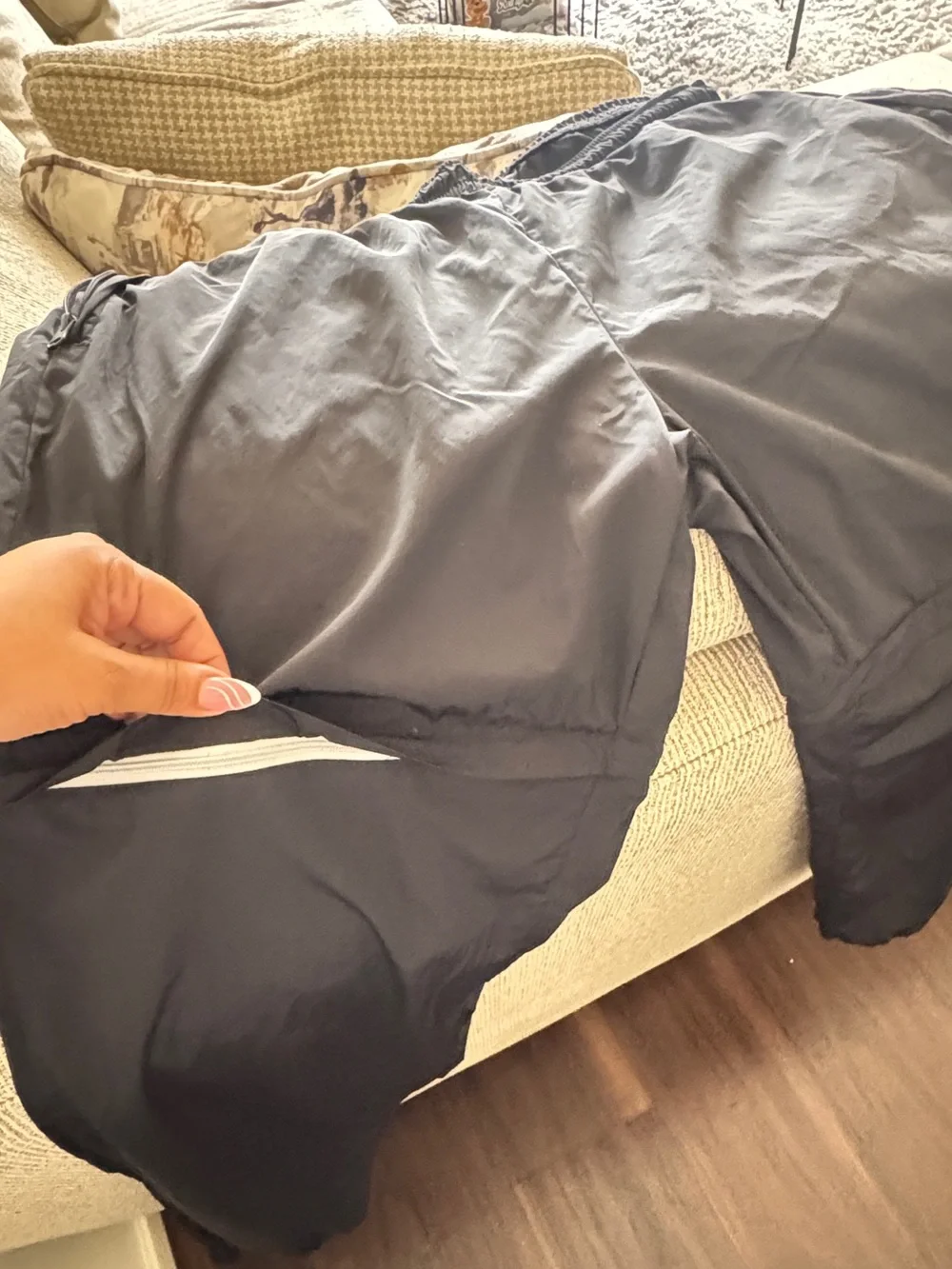 ALO Yoga Black Nylon Active Shorts with Logo Tag